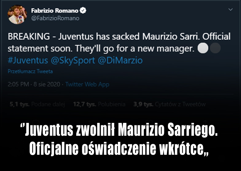 JUVENTUS ZMIENIA TRENERA!